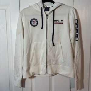 USA Olympics 2016 Brazil white Ralph Lauren Polo zip up hoodie XL